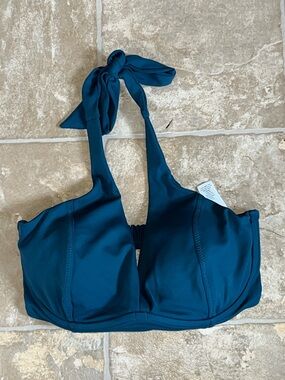 Athleta Teal Halter Bikini Top